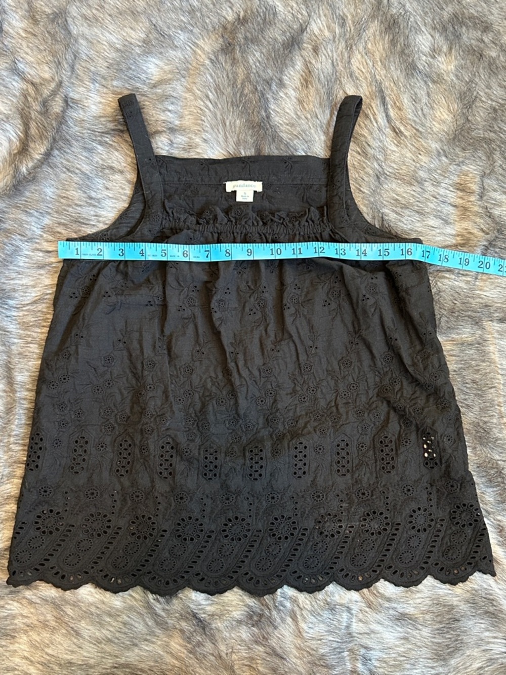 Sundance 100% Cotton Scalloped Hem Eyelet Embroidered Tank Top Boho
Black Small - Picture 4 of 7